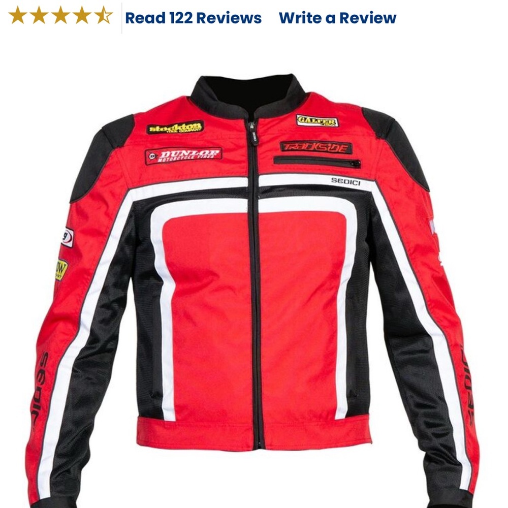 Sedici Red and Black Motorcycle Jacket